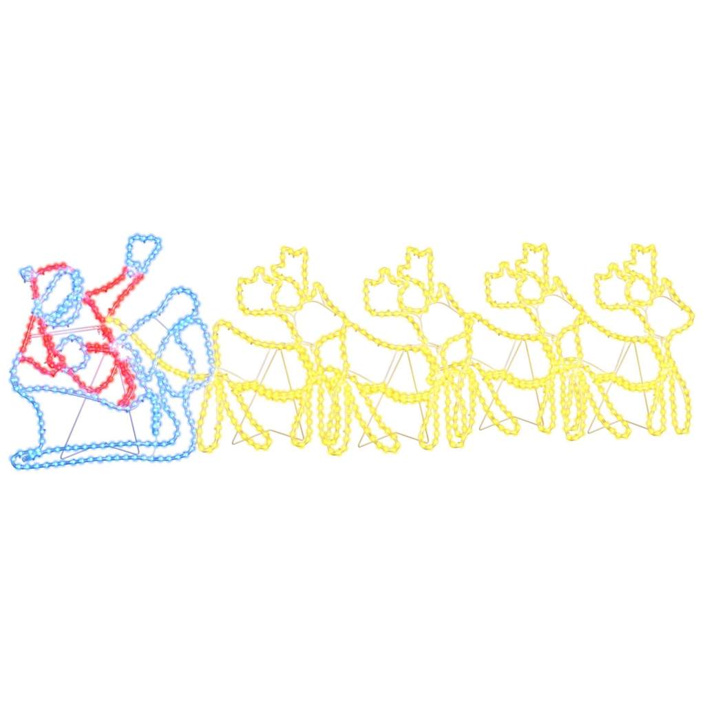 Christmas Decoration with 1224 LEDs Multicolour 69 x 79 cm PVC